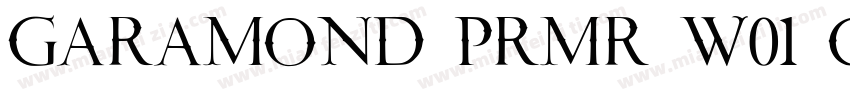 Garamond Prmr W01 Cap字体转换